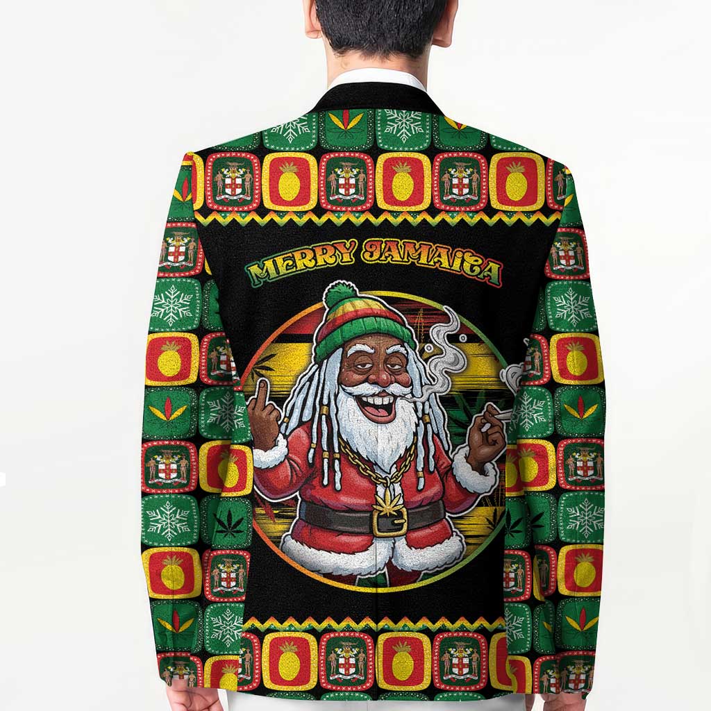 Jamaica Christmas Blazer Most Likely To Smoke With Santa - Wonder Print Shop