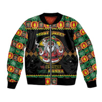 Jamaica Christmas Bomber Jacket Most Likely To Smoke With Santa - Wonder Print Shop