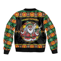 Jamaica Christmas Bomber Jacket Most Likely To Smoke With Santa - Wonder Print Shop