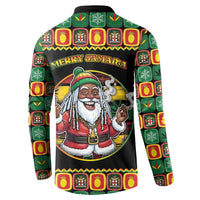 Jamaica Christmas Button Sweatshirt Most Likely To Smoke With Santa - Wonder Print Shop