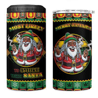 Jamaica Christmas 4 in 1 Can Cooler Tumbler Most Likely To Smoke With Santa - Wonder Print Shop