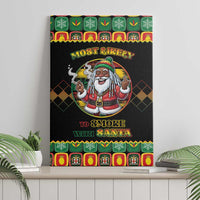 Jamaica Christmas Canvas Wall Art Most Likely To Smoke With Santa - Wonder Print Shop