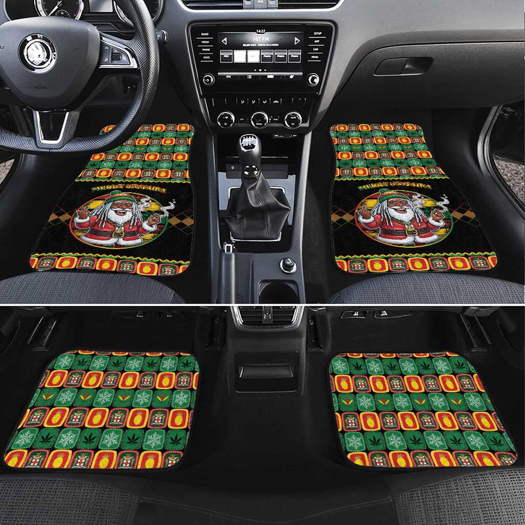Jamaica Christmas Car Mats Most Likely To Smoke With Santa - Wonder Print Shop