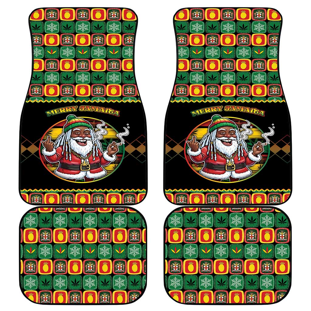Jamaica Christmas Car Mats Most Likely To Smoke With Santa - Wonder Print Shop