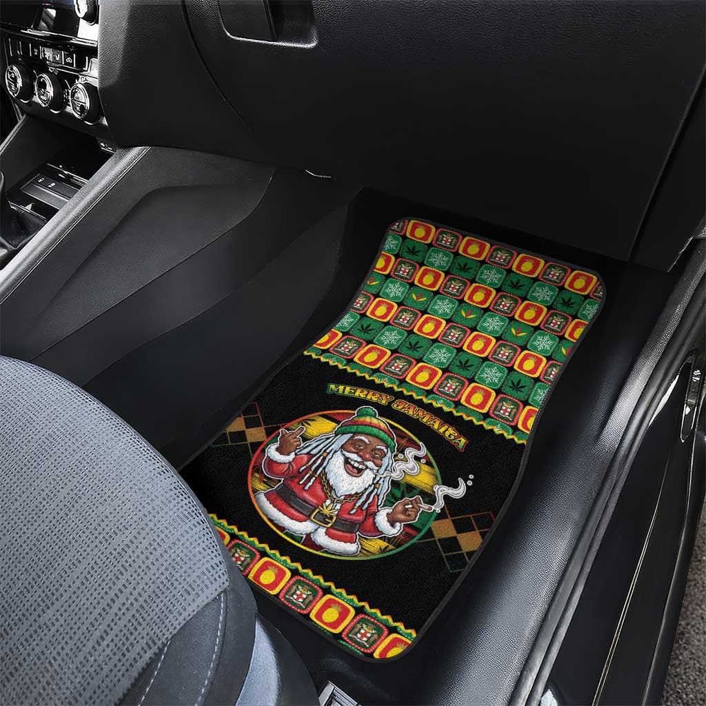 Jamaica Christmas Car Mats Most Likely To Smoke With Santa - Wonder Print Shop