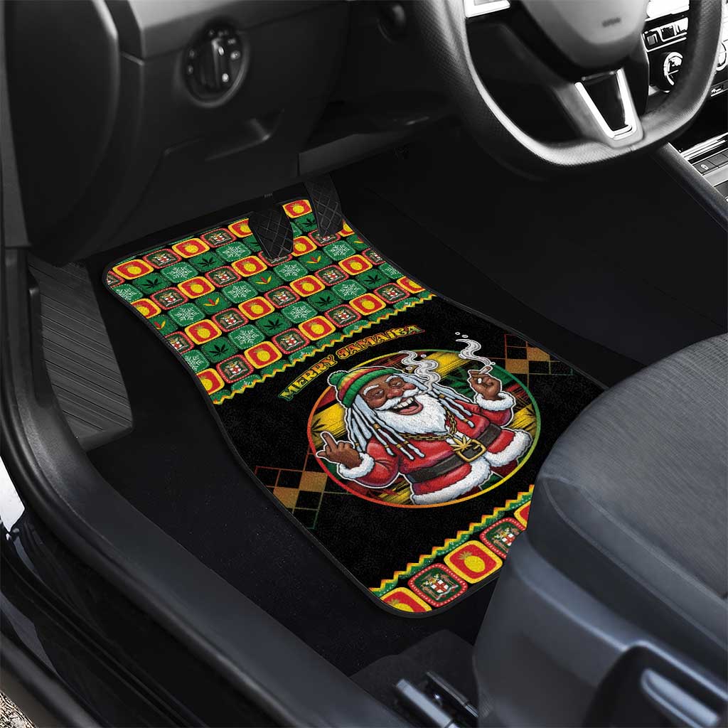 Jamaica Christmas Car Mats Most Likely To Smoke With Santa - Wonder Print Shop