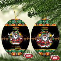 Jamaica Christmas Ceramic Ornament Most Likely To Smoke With Santa - Wonder Print Shop