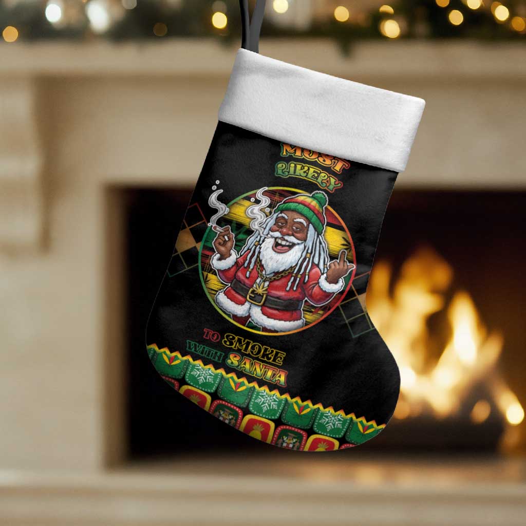 Jamaica Christmas Stocking Most Likely To Smoke With Santa - Wonder Print Shop