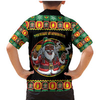 Jamaica Christmas Family Matching Mermaid Dress and Hawaiian Shirt Most Likely To Smoke With Santa - Wonder Print Shop