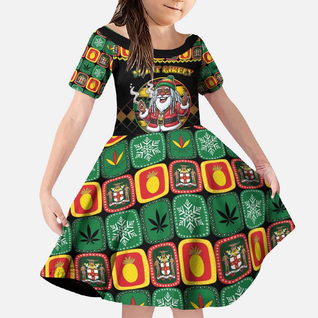 Jamaica Christmas Family Matching Mermaid Dress and Hawaiian Shirt Most Likely To Smoke With Santa - Wonder Print Shop