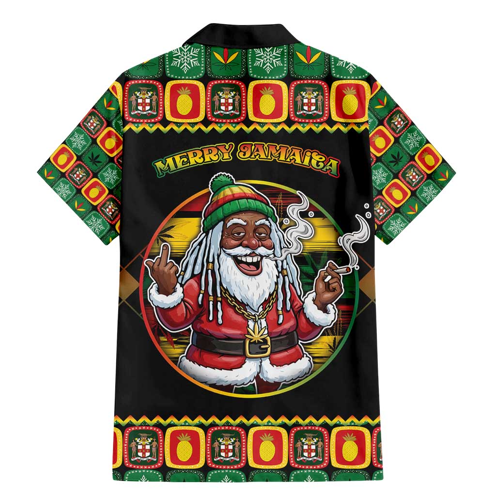 Jamaica Christmas Family Matching Mermaid Dress and Hawaiian Shirt Most Likely To Smoke With Santa - Wonder Print Shop