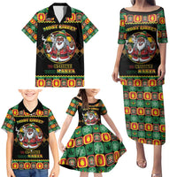 Jamaica Christmas Family Matching Puletasi and Hawaiian Shirt Most Likely To Smoke With Santa - Wonder Print Shop