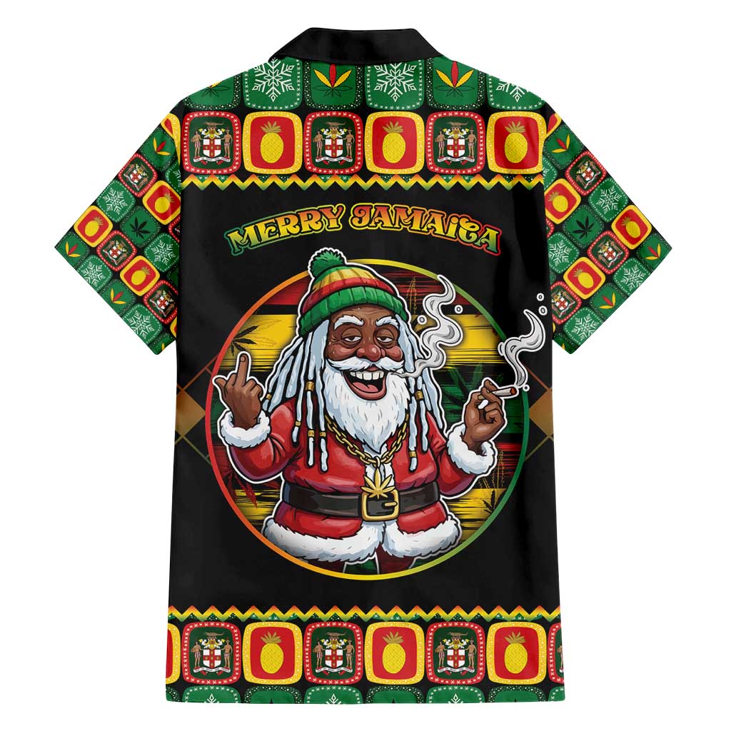 Jamaica Christmas Family Matching Puletasi and Hawaiian Shirt Most Likely To Smoke With Santa - Wonder Print Shop