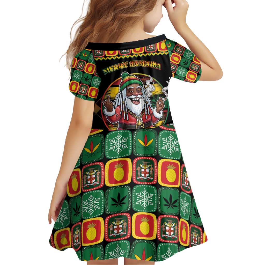 Jamaica Christmas Family Matching Summer Maxi Dress and Hawaiian Shirt Most Likely To Smoke With Santa - Wonder Print Shop