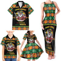 Jamaica Christmas Family Matching Tank Maxi Dress and Hawaiian Shirt Most Likely To Smoke With Santa - Wonder Print Shop