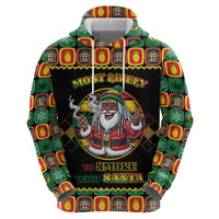 Jamaica Christmas Hoodie Most Likely To Smoke With Santa - Wonder Print Shop