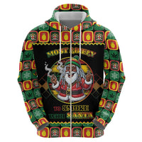 Jamaica Christmas Hoodie Most Likely To Smoke With Santa - Wonder Print Shop
