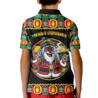 Jamaica Christmas Kid Polo Shirt Most Likely To Smoke With Santa - Wonder Print Shop