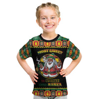Jamaica Christmas Kid T Shirt Most Likely To Smoke With Santa - Wonder Print Shop