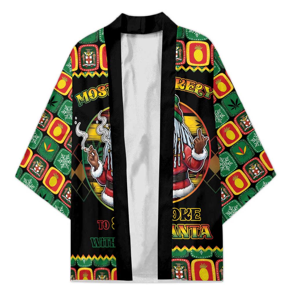 Jamaica Christmas Kimono Most Likely To Smoke With Santa - Wonder Print Shop