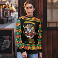 Jamaica Christmas Ugly Christmas Sweater Most Likely To Smoke With Santa - Wonder Print Shop