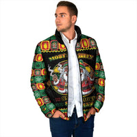 Jamaica Christmas Padded Jacket Most Likely To Smoke With Santa - Wonder Print Shop