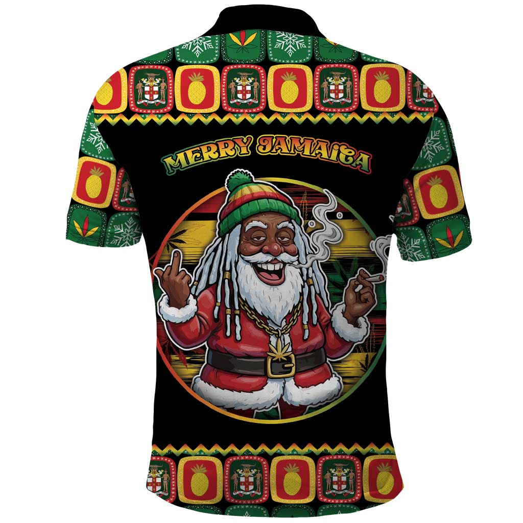 Jamaica Christmas Polo Shirt Most Likely To Smoke With Santa - Wonder Print Shop