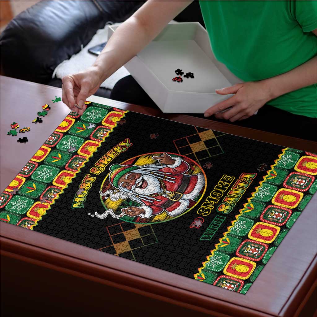 Jamaica Christmas Puzzle Most Likely To Smoke With Santa - Wonder Print Shop