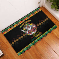 Jamaica Christmas Rubber Doormat Most Likely To Smoke With Santa - Wonder Print Shop