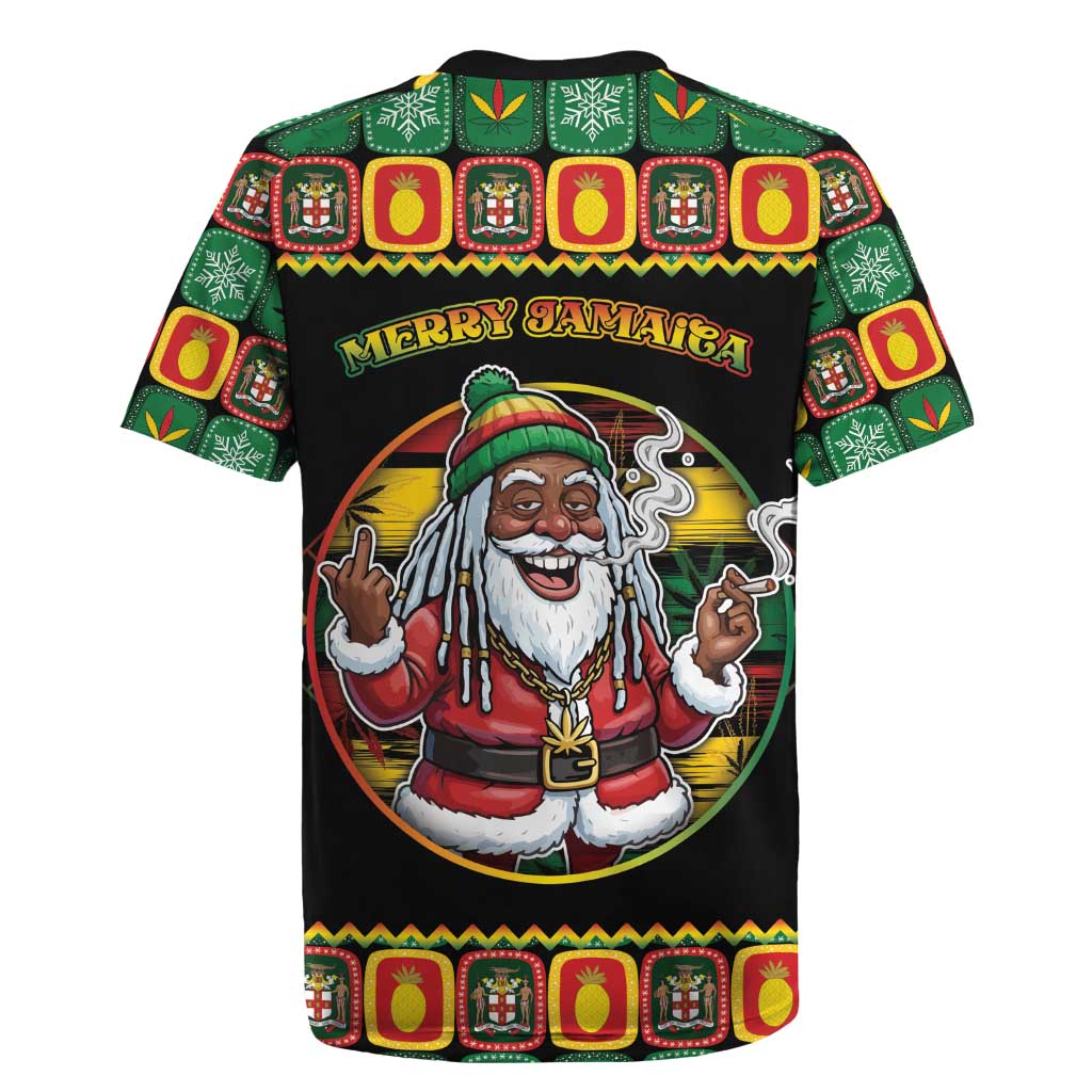 Jamaica Christmas Rugby Jersey Most Likely To Smoke With Santa - Wonder Print Shop
