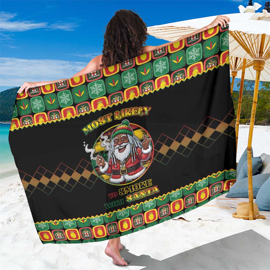 Jamaica Christmas Sarong Most Likely To Smoke With Santa - Wonder Print Shop