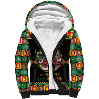 Jamaica Christmas Sherpa Hoodie Most Likely To Smoke With Santa - Wonder Print Shop