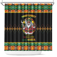 Jamaica Christmas Shower Curtain Most Likely To Smoke With Santa - Wonder Print Shop