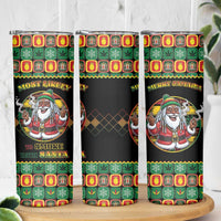 Jamaica Christmas Skinny Tumbler Most Likely To Smoke With Santa - Wonder Print Shop