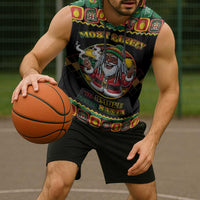 Jamaica Christmas Sleeveless Hoodie Most Likely To Smoke With Santa - Wonder Print Shop