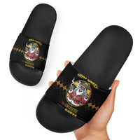 Jamaica Christmas Slide Sandals Most Likely To Smoke With Santa - Wonder Print Shop