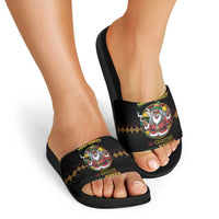 Jamaica Christmas Slide Sandals Most Likely To Smoke With Santa - Wonder Print Shop