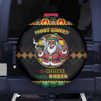 Jamaica Christmas Spare Tire Cover Most Likely To Smoke With Santa - Wonder Print Shop