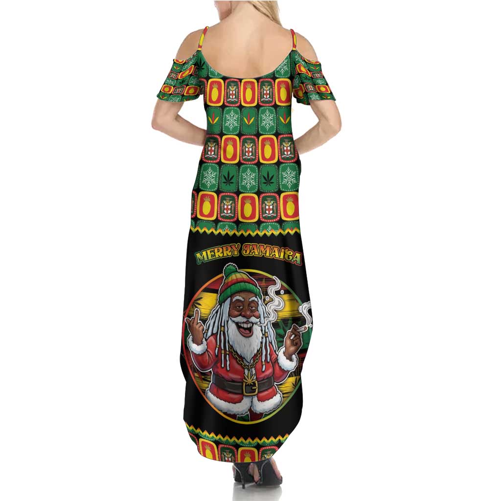 Jamaica Christmas Summer Maxi Dress Most Likely To Smoke With Santa - Wonder Print Shop