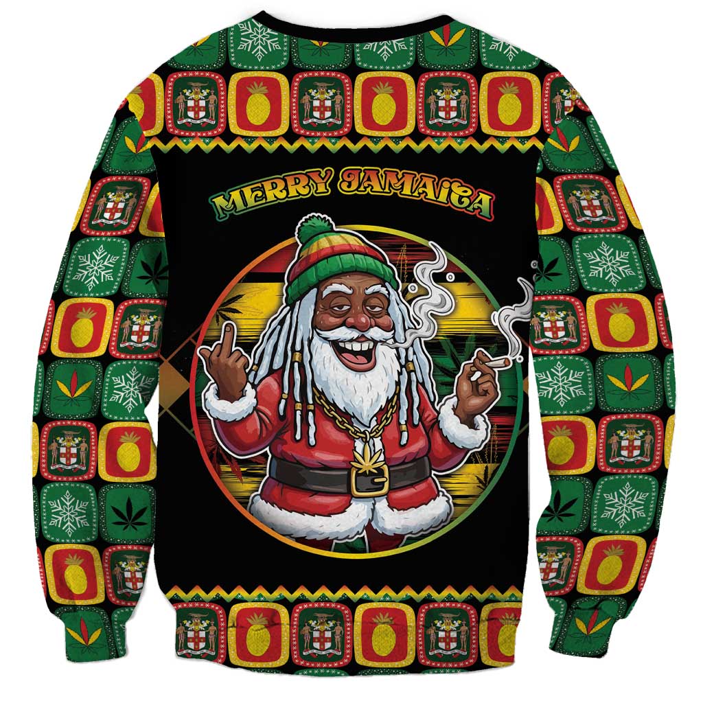 Jamaica Christmas Sweatshirt Most Likely To Smoke With Santa - Wonder Print Shop