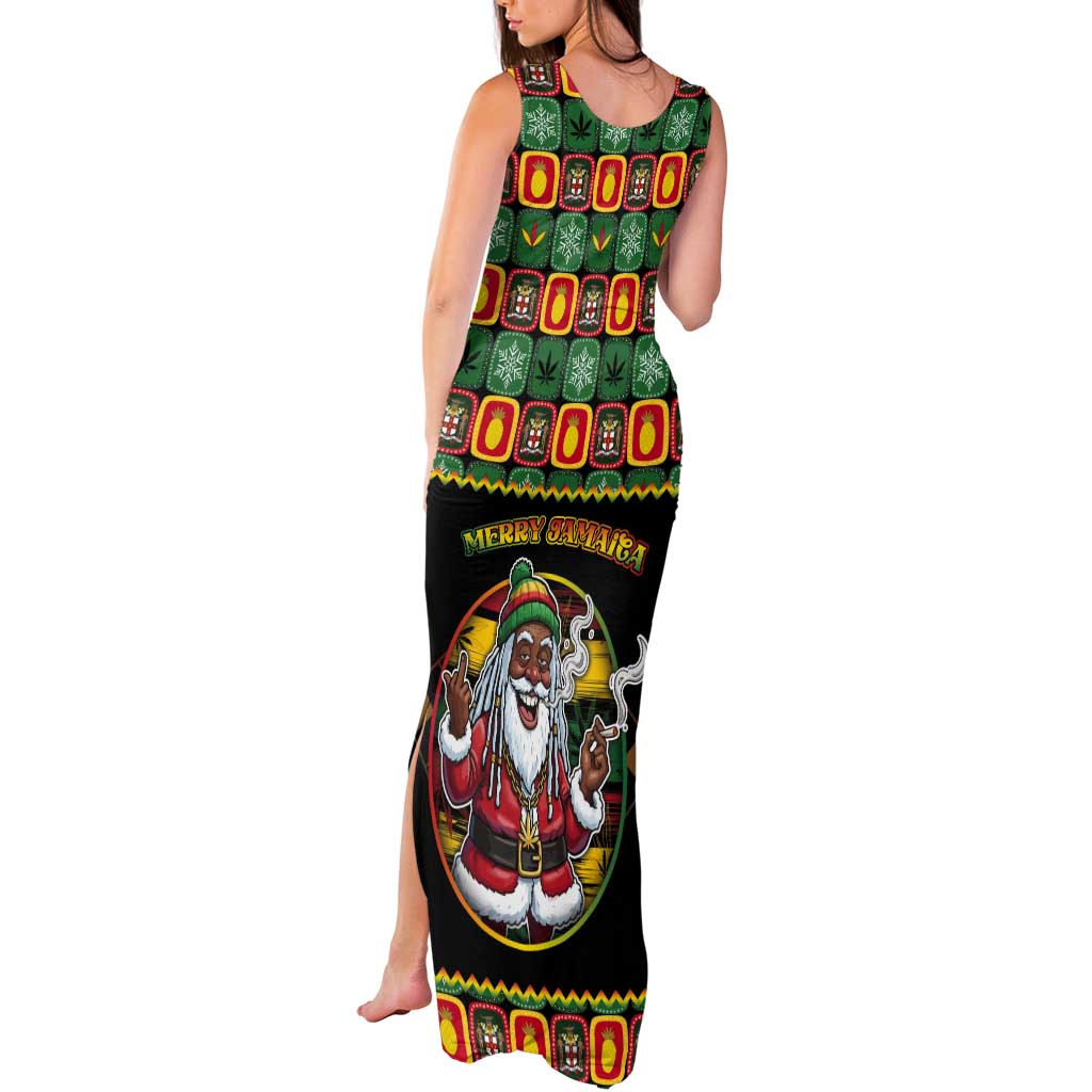 Jamaica Christmas Tank Maxi Dress Most Likely To Smoke With Santa - Wonder Print Shop