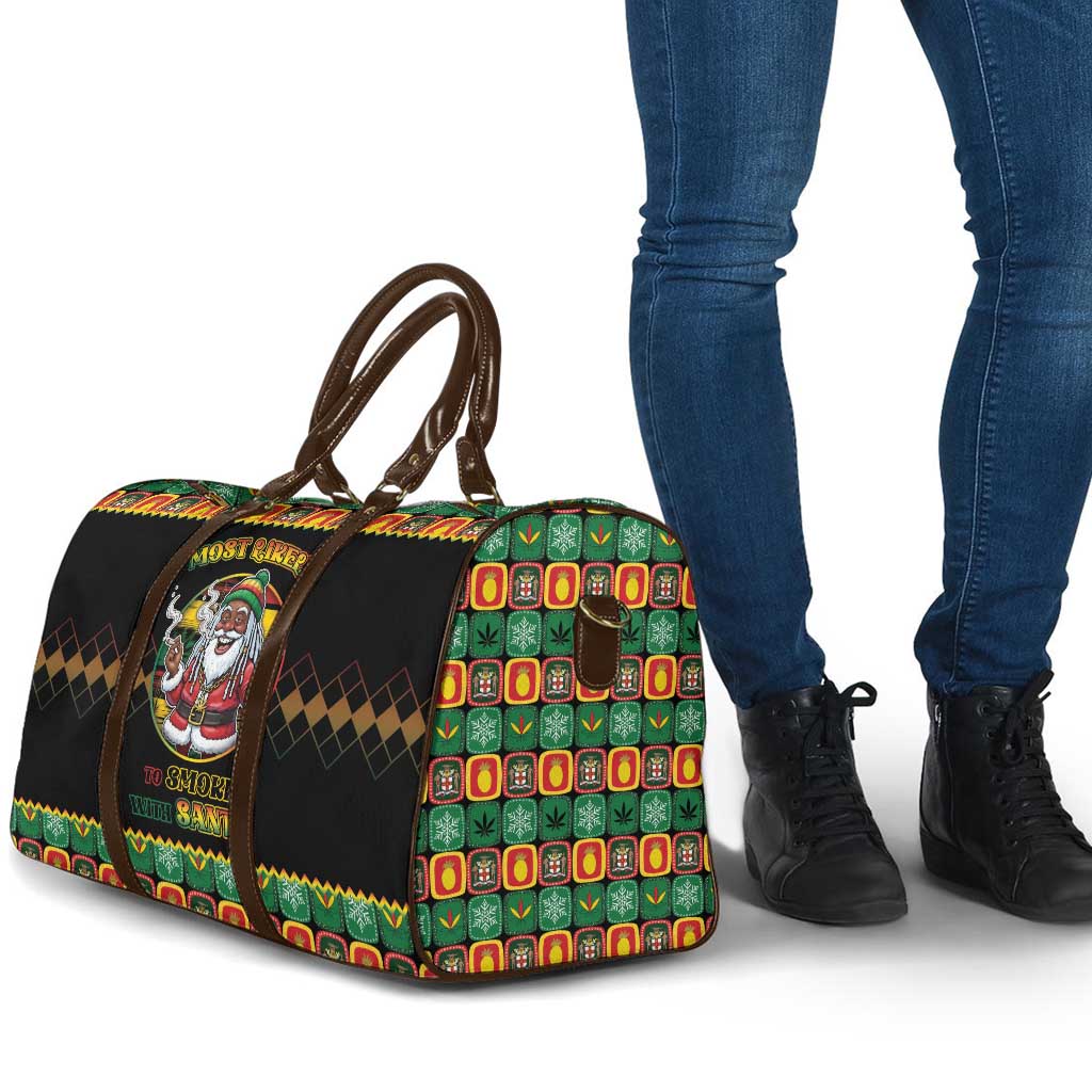 Jamaica Christmas Travel Bag Most Likely To Smoke With Santa - Wonder Print Shop