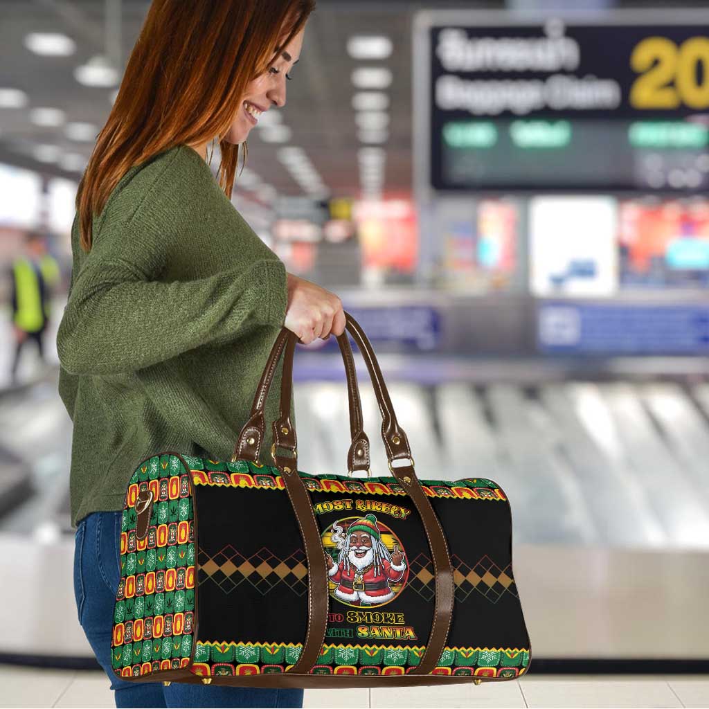 Jamaica Christmas Travel Bag Most Likely To Smoke With Santa - Wonder Print Shop