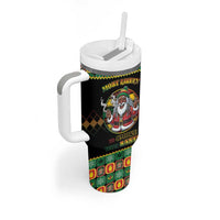 Jamaica Christmas Tumbler With Handle Most Likely To Smoke With Santa - Wonder Print Shop