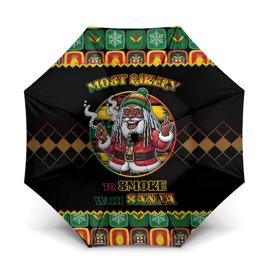 Jamaica Christmas Umbrella Most Likely To Smoke With Santa - Wonder Print Shop