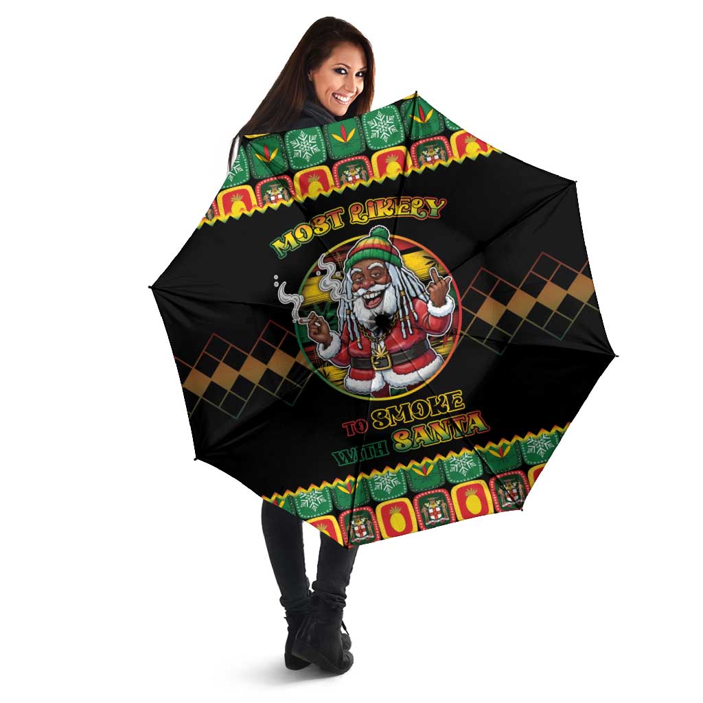 Jamaica Christmas Umbrella Most Likely To Smoke With Santa - Wonder Print Shop