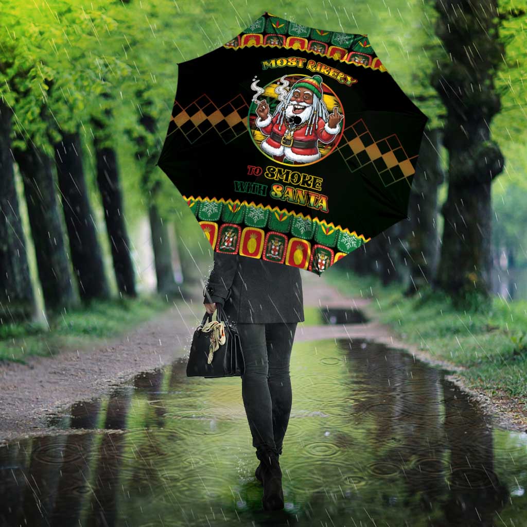 Jamaica Christmas Umbrella Most Likely To Smoke With Santa - Wonder Print Shop