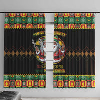 Jamaica Christmas Window Curtain Most Likely To Smoke With Santa - Wonder Print Shop