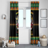 Jamaica Christmas Window Curtain Most Likely To Smoke With Santa - Wonder Print Shop