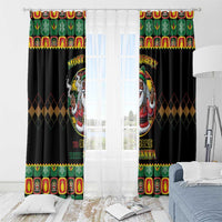 Jamaica Christmas Window Curtain Most Likely To Smoke With Santa - Wonder Print Shop